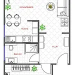 Traumhafte Kurstadt Moderne 2zkb Balkon P-platz 7-24 Flexible Check-in Daire Bad Nauheim